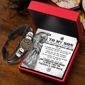 Viking Compass Bracelet - Viking - To My Son - I Love You To Valhalla And Back - Ukgbla16007