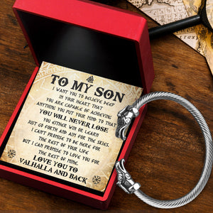 Personalised Norse Dragon Bracelet - Viking - To My Son - You Will Never Lose - Ukgbzi16002