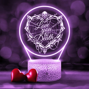 3D Led Light - Skull - To Couple - Love You To Death - Ukglca34008