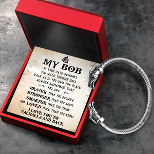 Personalised Norse Dragon Bracelet - Viking - To My Son - Braver Than You Believe - Ukgbzi16003