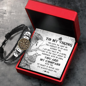 Viking Compass Bracelet - Viking - To My Man - You Are My Compass - Ukgbla26003