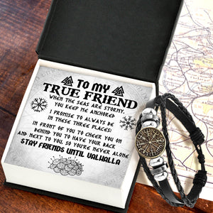 Viking Compass Bracelet - Viking - To My Friend - Stay Friends Until Valhalla - Ukgbla33004