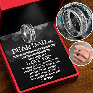 Steel Wheel Ring - Biker - Dear Dad - How Special You Are To Me - Ukgri18004