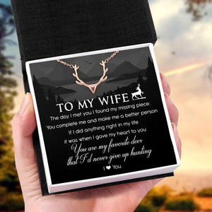 Antler Necklace - Hunting - To My Wife - I Love You - Ukgnt15007