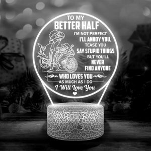 3D Led Light - Biker - To My Better Half - I'll Love You - Ukglca26001