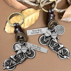 Personalised Motorcycle Keychain - Biker - To My Moto Mum - From Daughter - You Are The World - Ukgkx19002