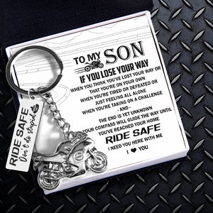 Sportbike Keychain - Biker - To My Son - If You Lose Your Way - Ukgkei16001