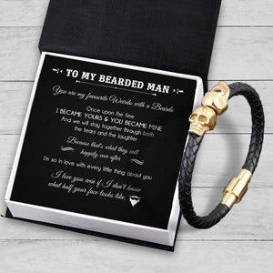 Skull Cuff Bracelet - Beard - To My Man - I Became Yours & You Became Mine - Ukgbbh26012