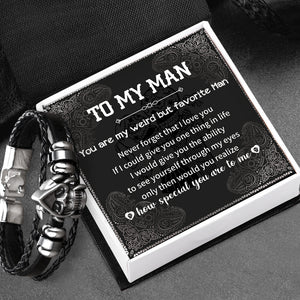 Vintage Skull Bracelet - To My Man - You Are My Weird But Favorite Man - Ukgbab26001 - Love My Soulmate
