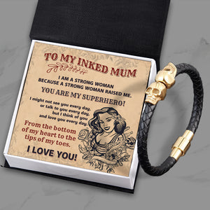 Skull Cuff Bracelet - Skull - To My Inked Mum - I Love You - Ukgbbh19001