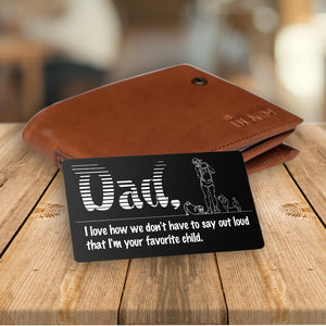 Wallet Card - Dog - To My Dog Dad - I'm Your Favorite Child - Ukgca18004