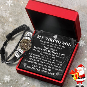Viking Compass Bracelet - Viking - To My Son - I Love You Valhalla And Back - Ukgbla16003