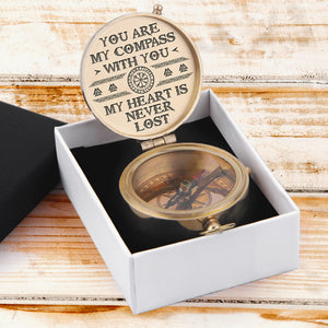 Engraved Compass - My Man - Viking - You Are My Compass, With You, My Heart Is Never Lost - Ukgpb26018