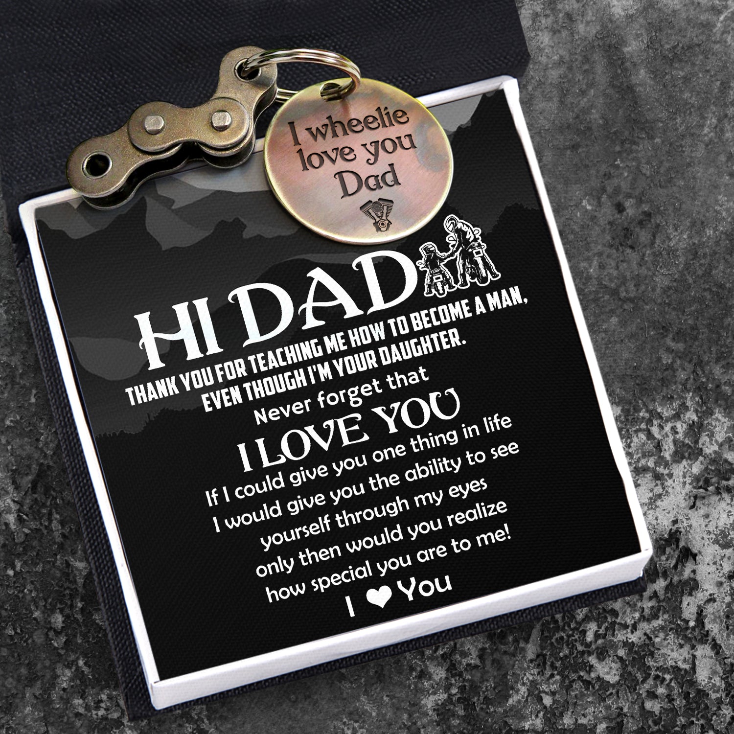 Motocross Keychain - To My Dad - From Daughter - How Special You Are To Me - Ukgkbf18006