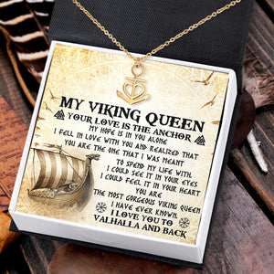 Anchor Necklace - Viking - To My Queen - I Love You To Valhalla And Back - Uksnc13005