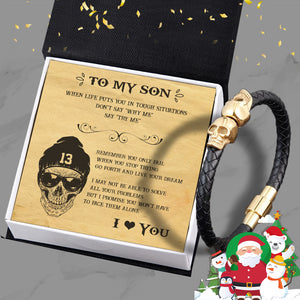 Skull Cuff Bracelet - Skull - To My Son - Go Forth And Live Your Dream - Ukgbbh16002