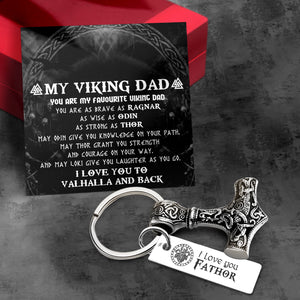 Viking Thor Keychain - Viking - To My Viking Dad - You Are My Favorite Viking Dad - Ukgkbv18003