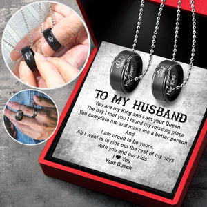 Couple Pendant Necklaces - Biker - To My Husband - I Am Proud To Be Yours - Ukgnw14002
