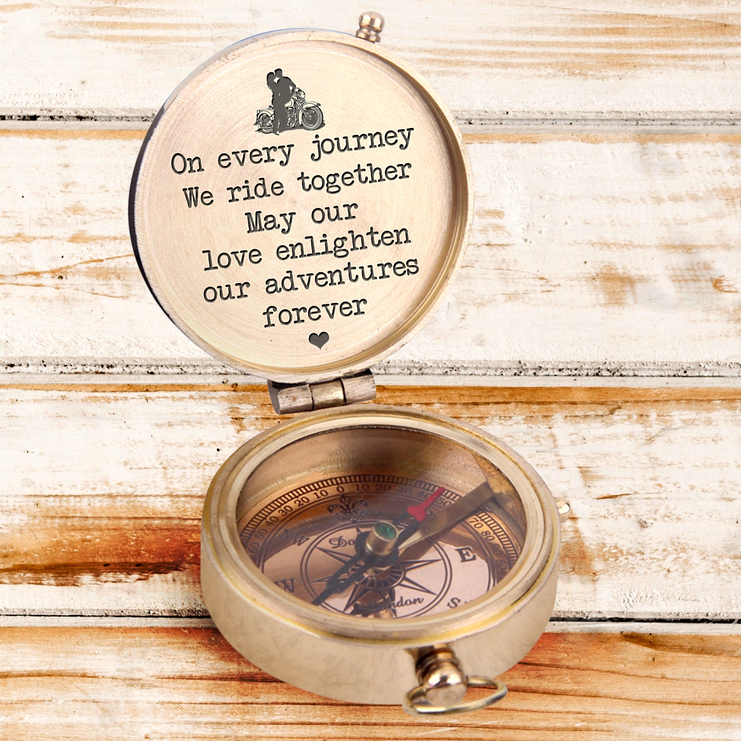 Engraved Compass - My Man - May Our Love Enlighten Our Adventures Forever - Ukgpb26010