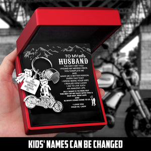 Personalised Kids Names Classic Bike Keychain - Biker - To My Husband - I Love You - Ukgkta14001