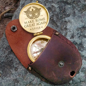 Engraved Compass - Roman - To My Man - Make Rome Great Again  - Ukgpb26029