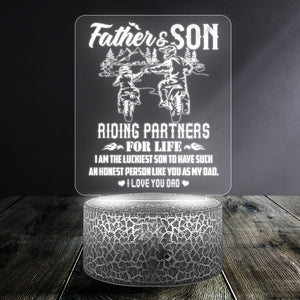 3D Led Light - Biker - To Dad - From Son - I Love You Dad - Ukglca18015