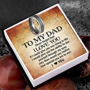 Steel Wheel Ring - Biker - To My Dad - Never Forget That I Love You- Ukgri18014