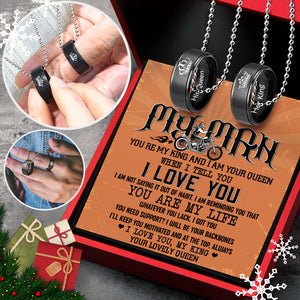 Couple Pendant Necklaces - Biker - To My Man - You Are My Life - Ukgnw26021