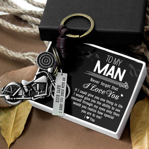 Motorcycle Keychain - To my man - Ride Safe I Need You Here With Me - Ukgkx26001 - Love My Soulmate