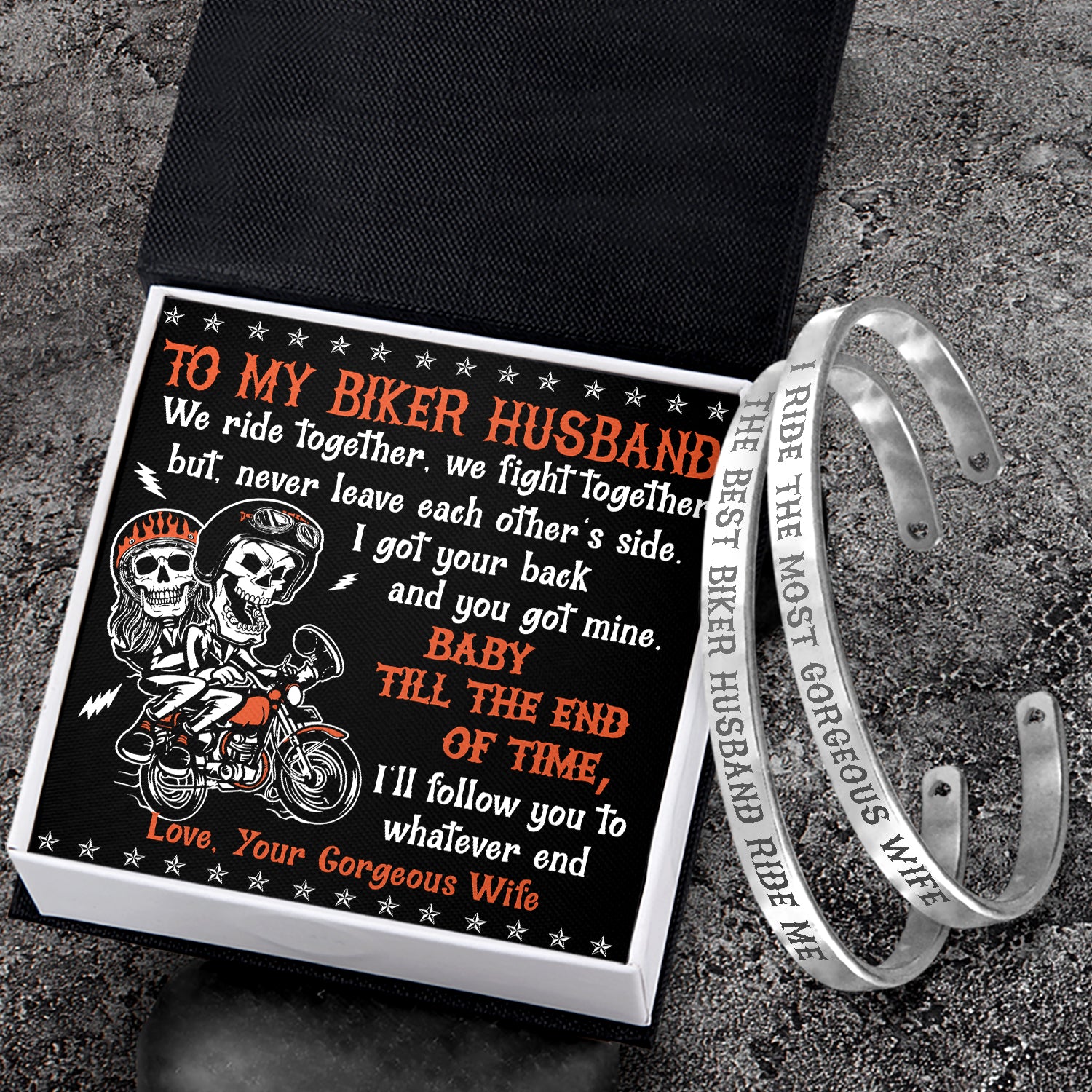 Biker Couple Bracelets - Biker - To My Husband - I Love You - Ukgbt14002