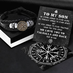 Viking Compass Bracelet - Viking - From Mum and Dad - To My Son - We Love You - Ukgbla16001