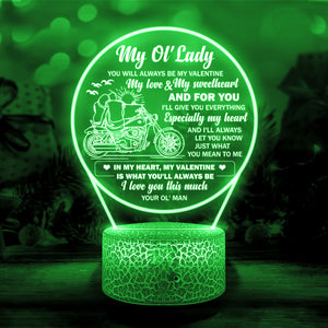 3D Led Light - Biker - To My Ol' Lady - I Love You This Much - Ukglca13003
