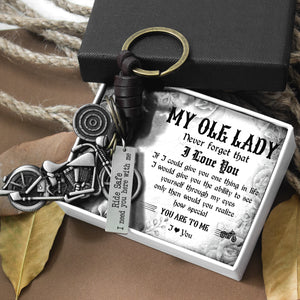 Motorcycle Keychain - Biker - To My Ole Lady - Never Forget That I Love You - Ukgkx13003