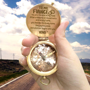 Engraved Compass - Family - To My Future Husband - And Another Begins With You - Ukgpb24003