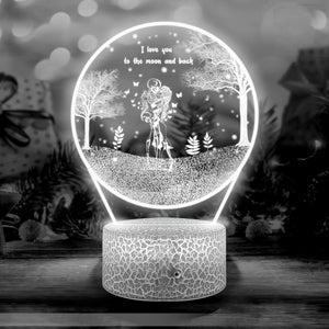 3D Led Light - Skull - To Couple - I Love You To The Moon And Back - Ukglca26010