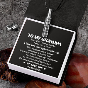 Personalised Family Name Beads Necklace - Family - To My Grandpa - I Love You And Appreciate You - Ukglma20001