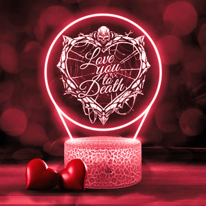 3D Led Light - Skull - To Couple - Love You To Death - Ukglca34008