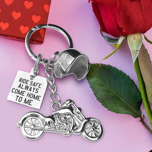 Personalised Classic Bike Keychain - To My Man - Ride Safe, Always Come Home to Me - Ukgkt26002 - Love My Soulmate