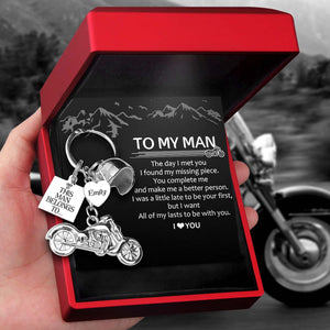 Personalised Classic Bike Keychain - Biker - To My Man - I Love You - Ukgkt26007