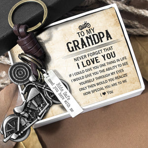 Motorcycle Keychain - Biker - To My Grandpa - I Love You - Ukgkx20001