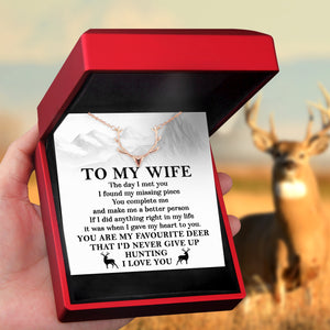 Antler Necklace - Hunting - To My Wife - You Are My Favourite Deer - Ukgnt15008