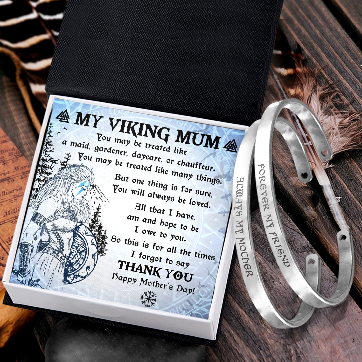 Viking Bracelets - Viking - To My Viking Mum - You Will Always Be Loved - Ukgbt19016