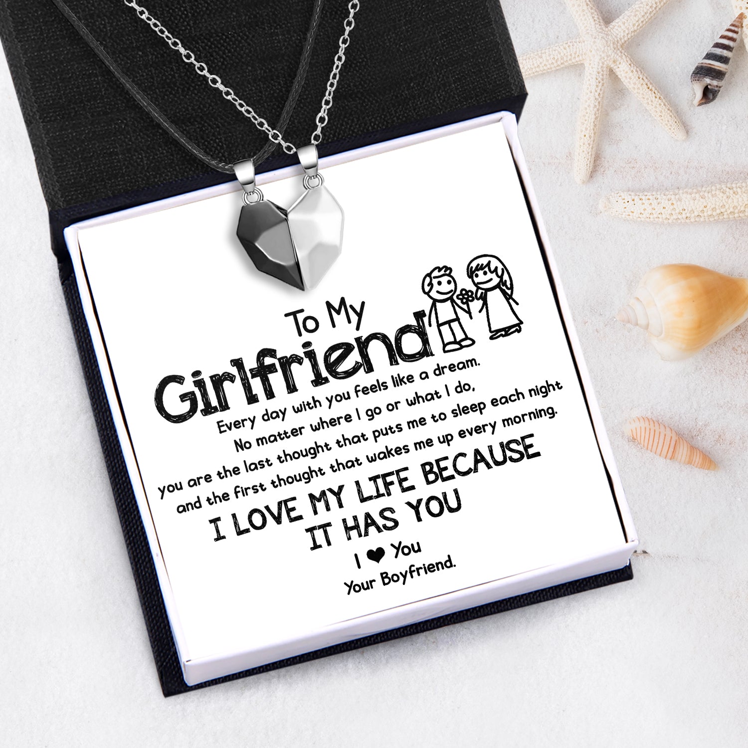 Magnetic Love Necklaces - Family - To My Girlfriend - I Love You