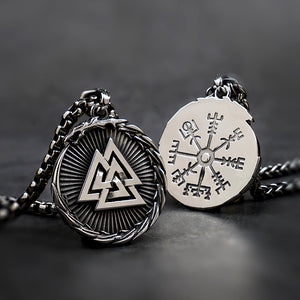 Compass Nordic Necklace - Viking - To My Viking Man - I Love You To Valhalla And Back - Ukgnfv26004