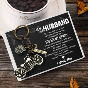 Motorcycle Keychain - To My Husband - You Are My Infinity - Ukgkx14002 - Love My Soulmate