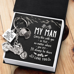 Classic Bike Keychain - To My Man - I'll Always Be There - Ukgkt26004 - Love My Soulmate