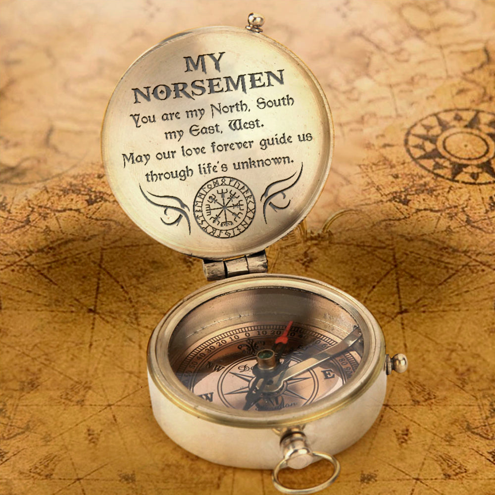 Engraved Compass - My Norsemen - May Our Love Forever Guide Us Through Life's Unknown - Ukgpb26024