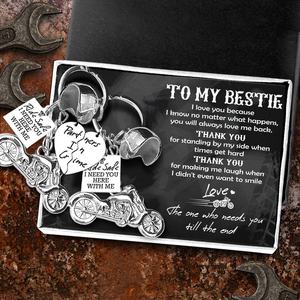 Couple Classic Bike Keychains - To My Bestie - The One Who Needs You Till The End - Ukgkdh33003