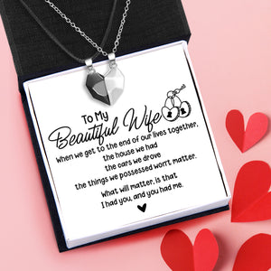 Magnetic Love Necklaces - Family - To My Wife - What Will Matter, Is That - Ukgnni15004