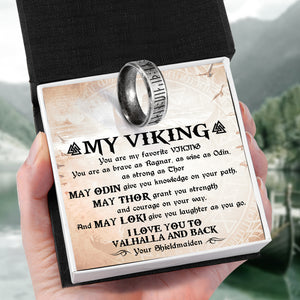 Rune Ring - Viking - My Viking - I Love You To Valhalla And Back - Ukgri26015